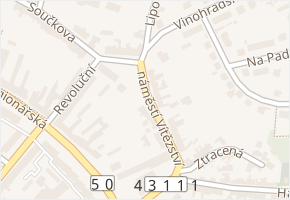 náměstí Vítězství v obci Bučovice - mapa ulice