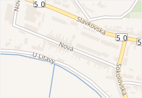 Nová v obci Bučovice - mapa ulice