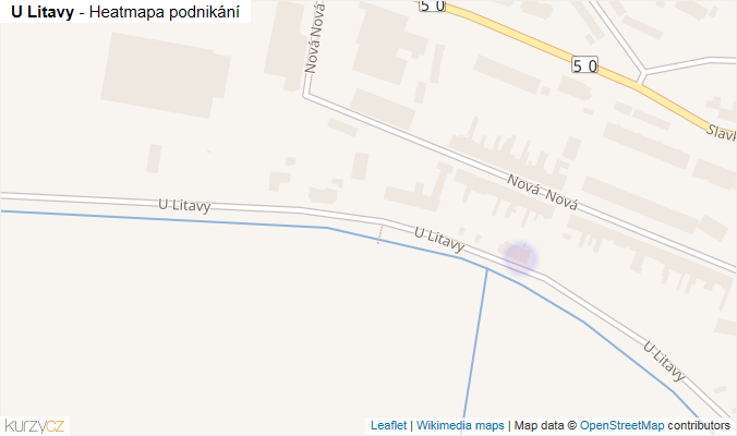 Mapa U Litavy - Firmy v ulici.