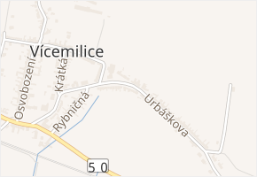 Urbáškova v obci Bučovice - mapa ulice