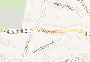 Vyškovská v obci Bučovice - mapa ulice