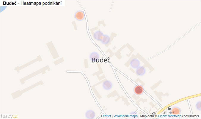 Mapa Budeč - Firmy v části obce.