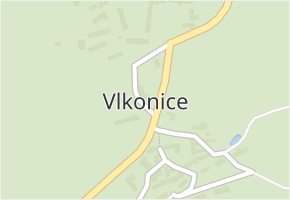 Vlkonice v obci Budětice - mapa části obce