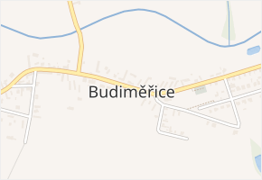 Budiměřice v obci Budiměřice - mapa části obce
