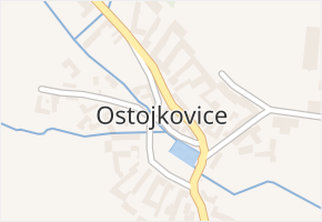 Ostojkovice v obci Budíškovice - mapa části obce