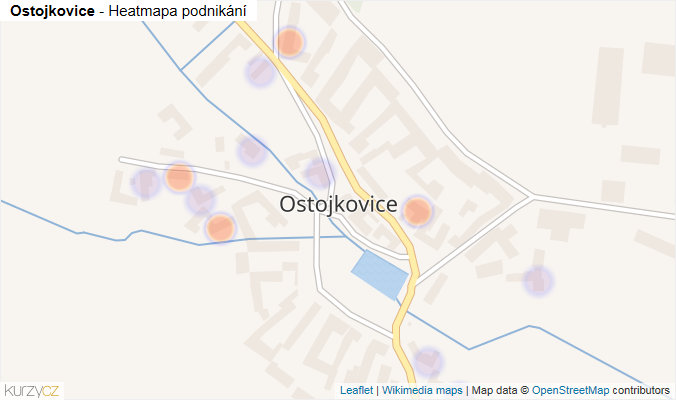 Mapa Ostojkovice - Firmy v části obce.