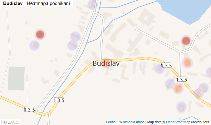 Mapa Budislav - Firmy v části obce.