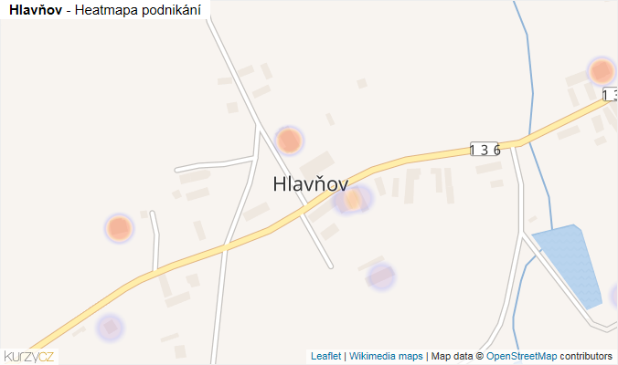 Mapa Hlavňov - Firmy v části obce.