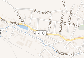 Boženy Němcové v obci Budišov nad Budišovkou - mapa ulice