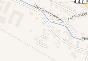 Československé armády v obci Budišov nad Budišovkou - mapa ulice