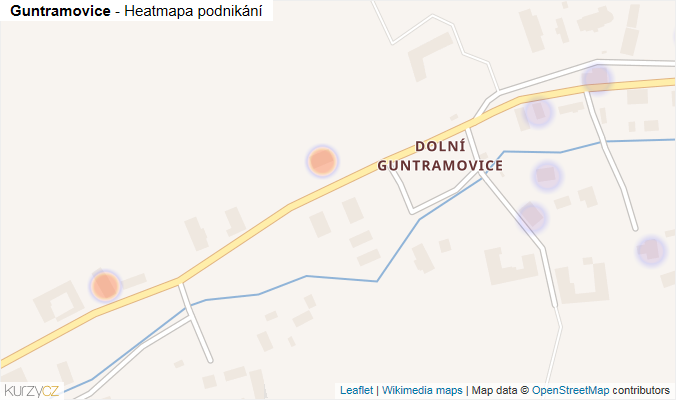 Mapa Guntramovice - Firmy v části obce.