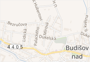 Mírová v obci Budišov nad Budišovkou - mapa ulice