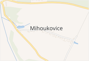 Mihoukovice v obci Budišov - mapa části obce