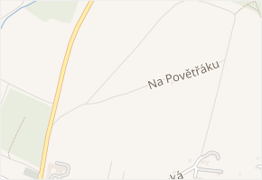 Na Povětřáku v obci Budišovice - mapa ulice