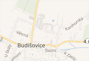 Zahradní v obci Budišovice - mapa ulice
