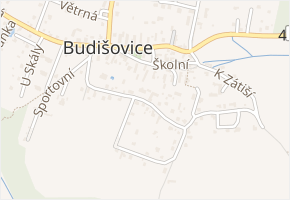 Záhumení v obci Budišovice - mapa ulice