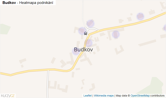Mapa Budkov - Firmy v části obce.