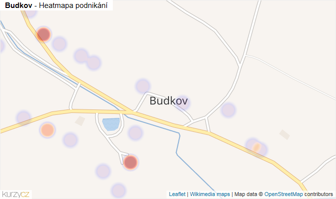 Mapa Budkov - Firmy v části obce.