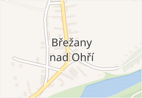 Břežany nad Ohří v obci Budyně nad Ohří - mapa části obce