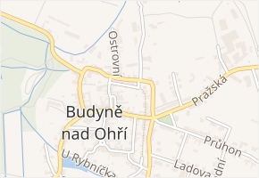 Hradební v obci Budyně nad Ohří - mapa ulice