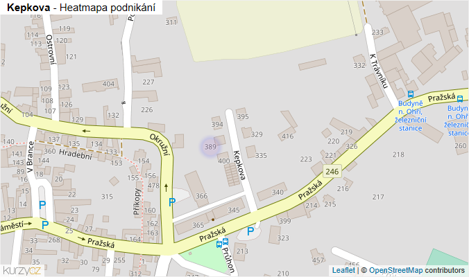 Mapa Kepkova - Firmy v ulici.