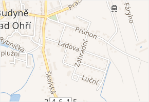 Ladova v obci Budyně nad Ohří - mapa ulice