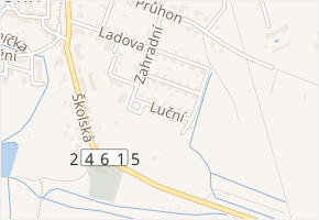 Luční v obci Budyně nad Ohří - mapa ulice