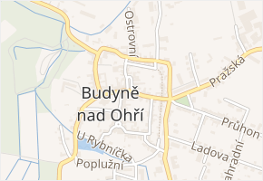 Masarykovo náměstí v obci Budyně nad Ohří - mapa ulice