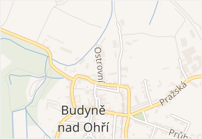 Ostrovní v obci Budyně nad Ohří - mapa ulice