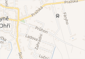 Průhon v obci Budyně nad Ohří - mapa ulice