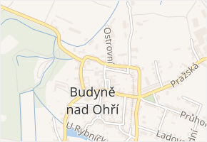 V Brance v obci Budyně nad Ohří - mapa ulice