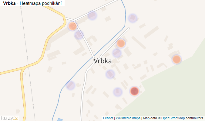 Mapa Vrbka - Firmy v části obce.
