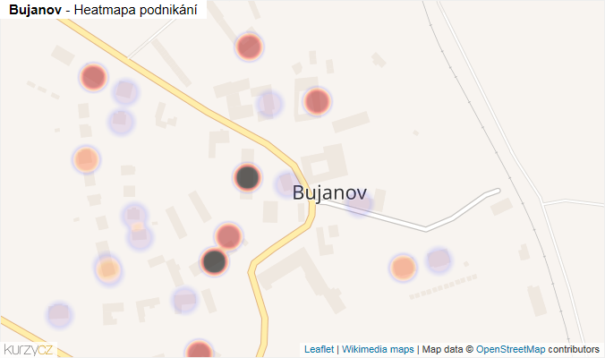 Mapa Bujanov - Firmy v části obce.
