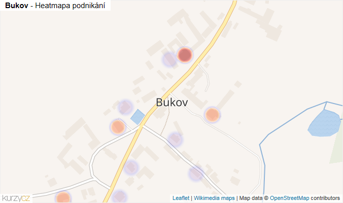 Mapa Bukov - Firmy v části obce.