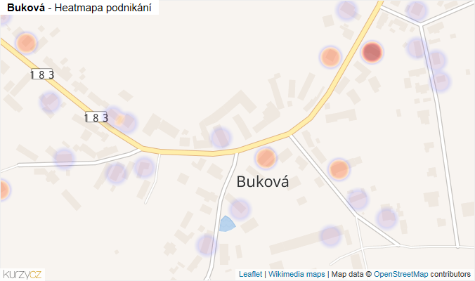 Mapa Buková - Firmy v části obce.
