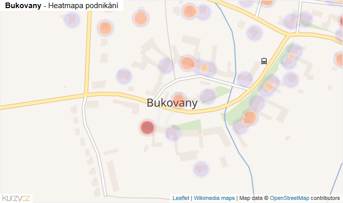 Mapa Bukovany - Firmy v části obce.