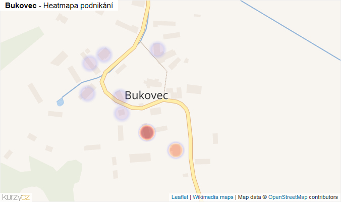 Mapa Bukovec - Firmy v části obce.