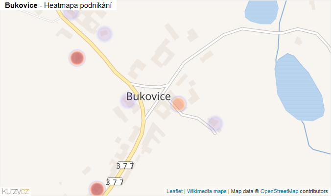 Mapa Bukovice - Firmy v části obce.