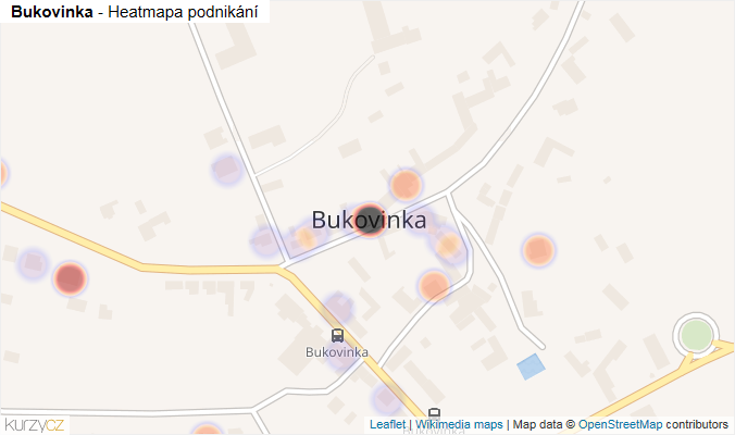 Mapa Bukovinka - Firmy v části obce.
