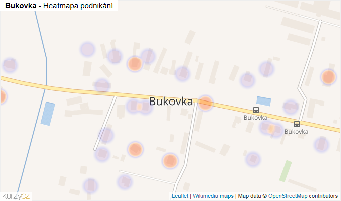 Mapa Bukovka - Firmy v části obce.