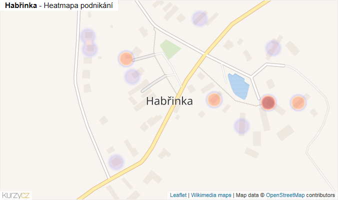 Mapa Habřinka - Firmy v části obce.