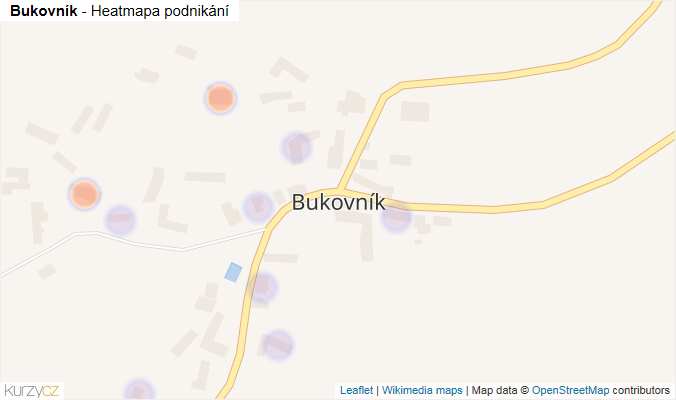 Mapa Bukovník - Firmy v části obce.