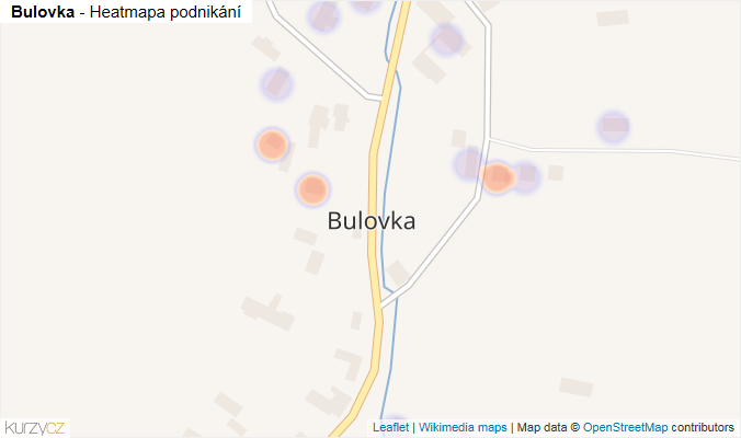 Mapa Bulovka - Firmy v části obce.
