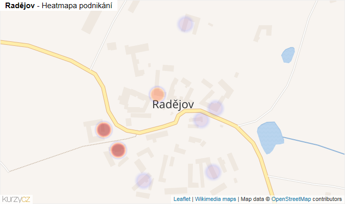 Mapa Radějov - Firmy v části obce.