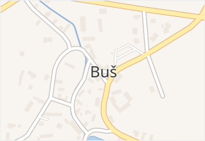 Buš v obci Buš - mapa části obce
