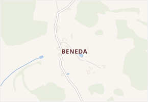 Beneda v obci Bušanovice - mapa části obce