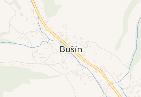 Bušín v obci Bušín - mapa části obce