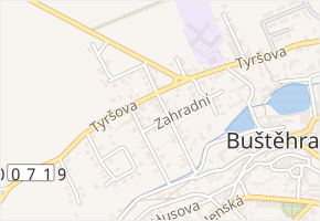 Bezručova v obci Buštěhrad - mapa ulice