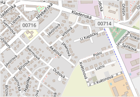Jasanová v obci Buštěhrad - mapa ulice