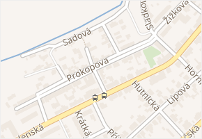 Prokopova v obci Buštěhrad - mapa ulice